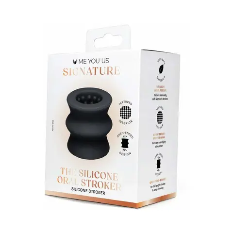 Me You Us Signature The Silicone Oral Stroker in Black