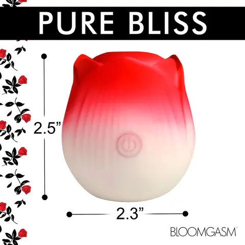 Bloomgasm Pulsing Petals Throbbing Rose Stimulator in Red