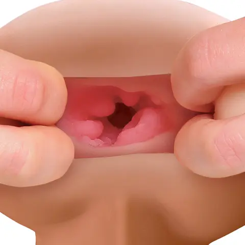 PDX Male Reach Around Anal Stroker and Realistic Cock Beige
