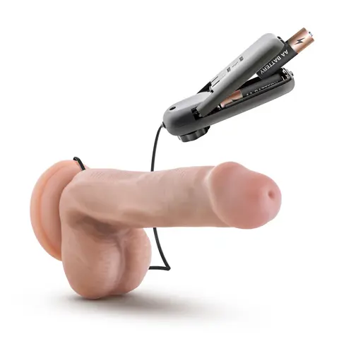 Dr. Skin Dr. Rob 6.5 in. Vibrating Dildo with Balls Beige