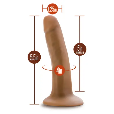 Dr. Skin Silicone Dr. Lucas 5.5 in. Posable Dildo in Tan