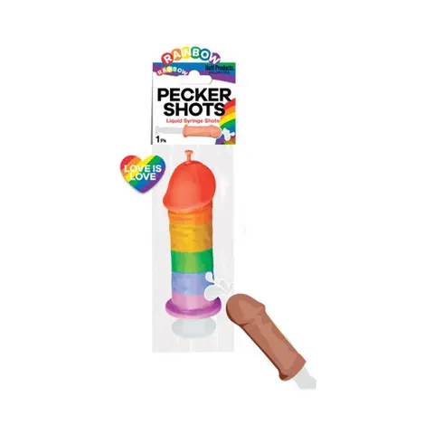 Pecker Shot Syringe in Rainbow