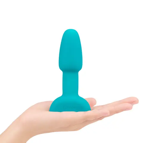 b-Vibe Rimming Petite Rotating and Vibrating Remote Control Plug in Teal