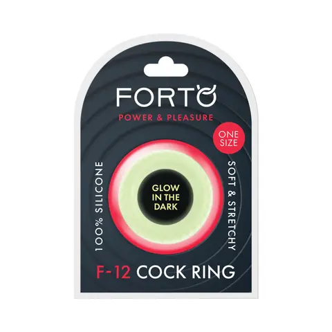 Forto F-12 Liquid Silicone Cockring 35mm Glow