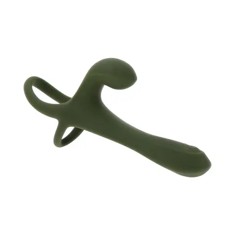 Zero Tolerance Strap Tap & Go Rechargeable Vibrating Girth Enhancer Silicone Green