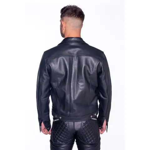 Prowler RED Leather Trucker Jacket L