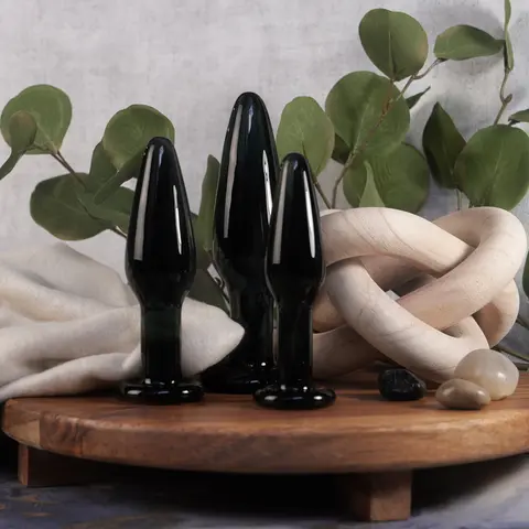 Clarity Utopian Nyx Noir Glass Plug Set