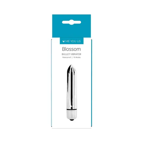 Me You Us Blossom 10 Mode Bullet Vibrator in Silver