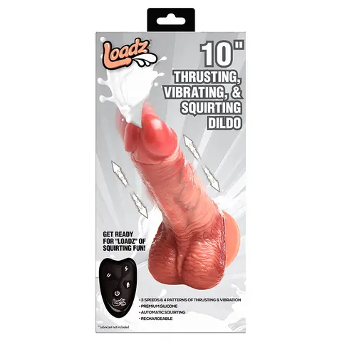 Loadz Thrusting and Vibrating Squirting Dildo