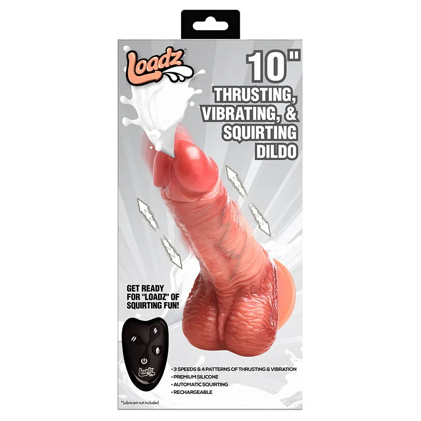 Loadz Thrusting and Vibrating Squirting Dildo