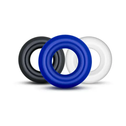 Stay Hard Donut Rings 3-Piece Cockring Set Assorted Colors