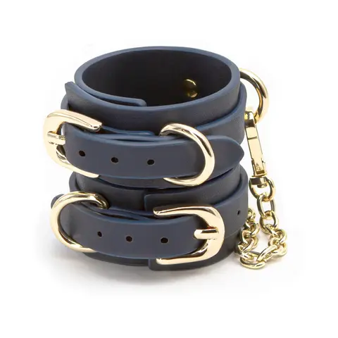 Bondage Couture Wrist Cuffs in Blue