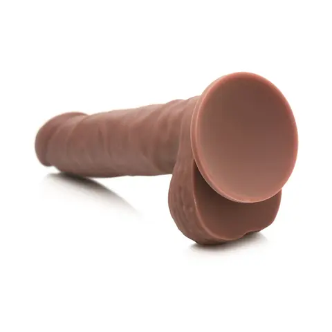 Easy Riders 7 in. Silicone Dildo with Balls in Dark