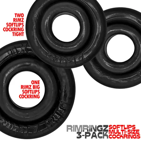 Oxballs Rimringz Multi Size 3-Pack in Black