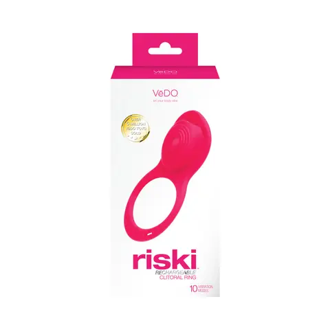VeDO Riski Rechargeable Clitoral Vibe For Couples in Pink