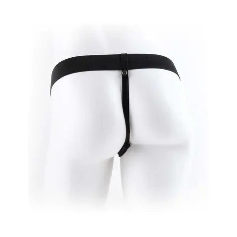 Fetish Fantasy Series 9 in. Hollow Strap-On with Balls Brown/Black