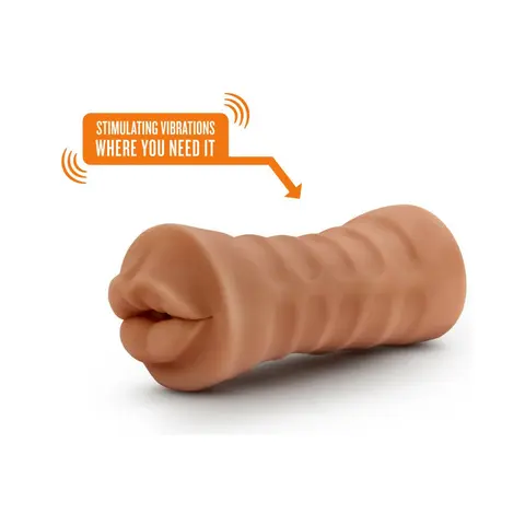 M for Men Isabella Oral Stroker with Bullet Vibrator Tan