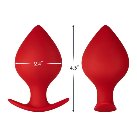 Forto F-60 Spade Silicone Anal Plug Large Red