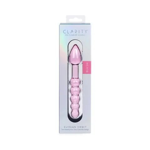 Clarity Elysian Orbit Blush Glass Dildo