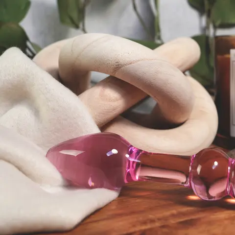 Clarity Elysian Orbit Blush Glass Dildo