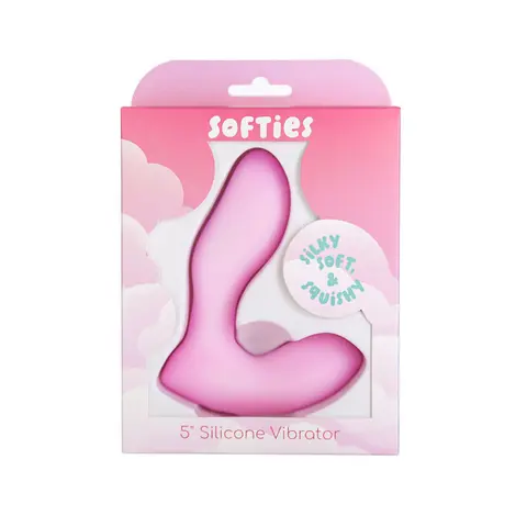 Softies Silicone Vibrator 5 in. in Pink