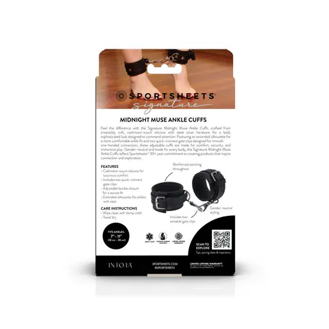 Sportsheets Signature Midnight Muse Ankle Cuffs