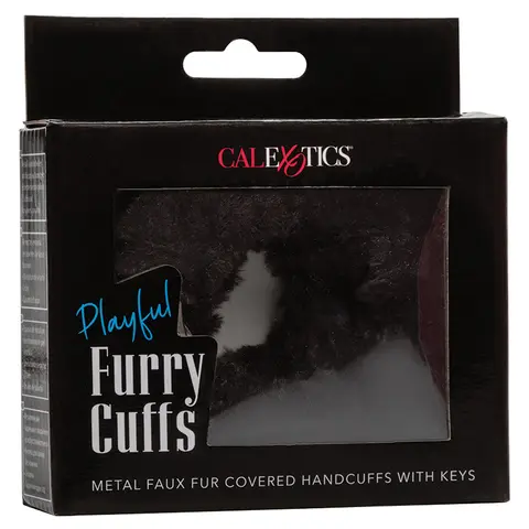 Playful Furry Cuffs in Black