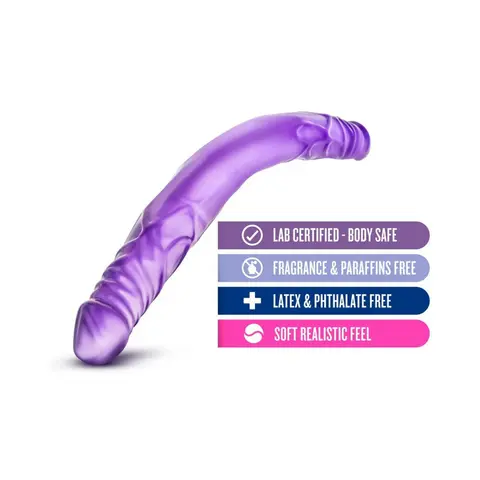 B Yours 14 in. Double Dildo in Purple