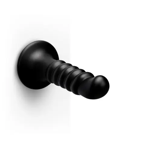 b-Vibe Krush 9.5 in. Curved & Ribbed Dildo with Suction Cup