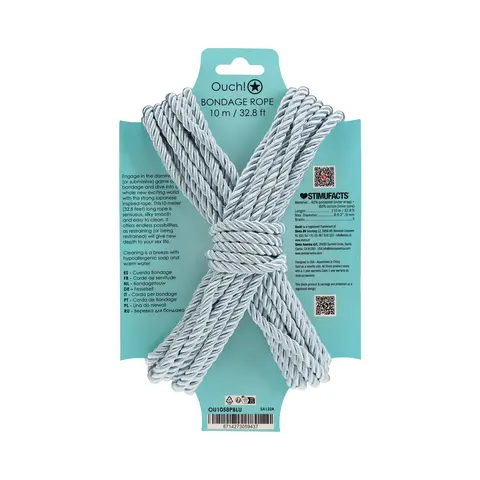Ouch! Bondage Rope 10 m Nylon Powder Blue