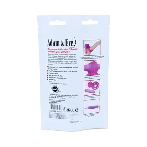 Adam & Eve Rechargeable Couples Enhancer Ring (Bag Packaging)