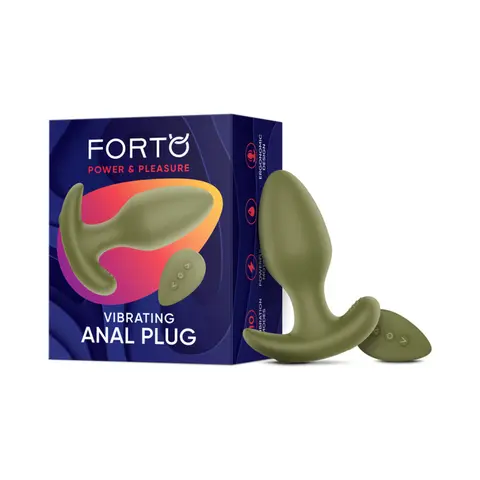 Forto Vibrating Anal Plug in Green