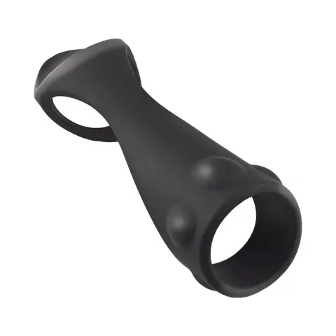 Enhancer Textured Cock Strap & Ball Stretcher Black