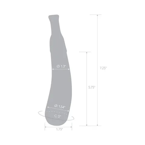 Glas Eggplant Ecstasy 7.25 in. Glass Dildo