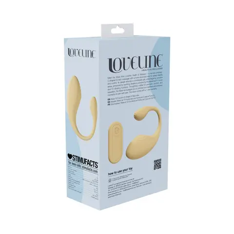 LoveLine Wave C-shape Vibe Waterproof Remote in Yellow