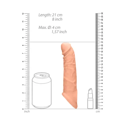 RealRock Skin 8 in. Penis Extender Sling in Beige
