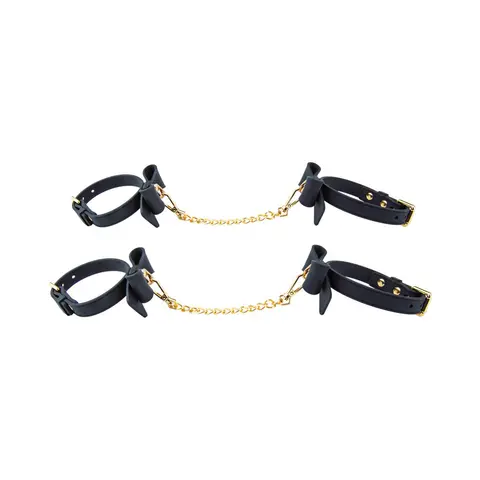 Temptasia Ardor Wrist & Ankle Restraints Black with Bow