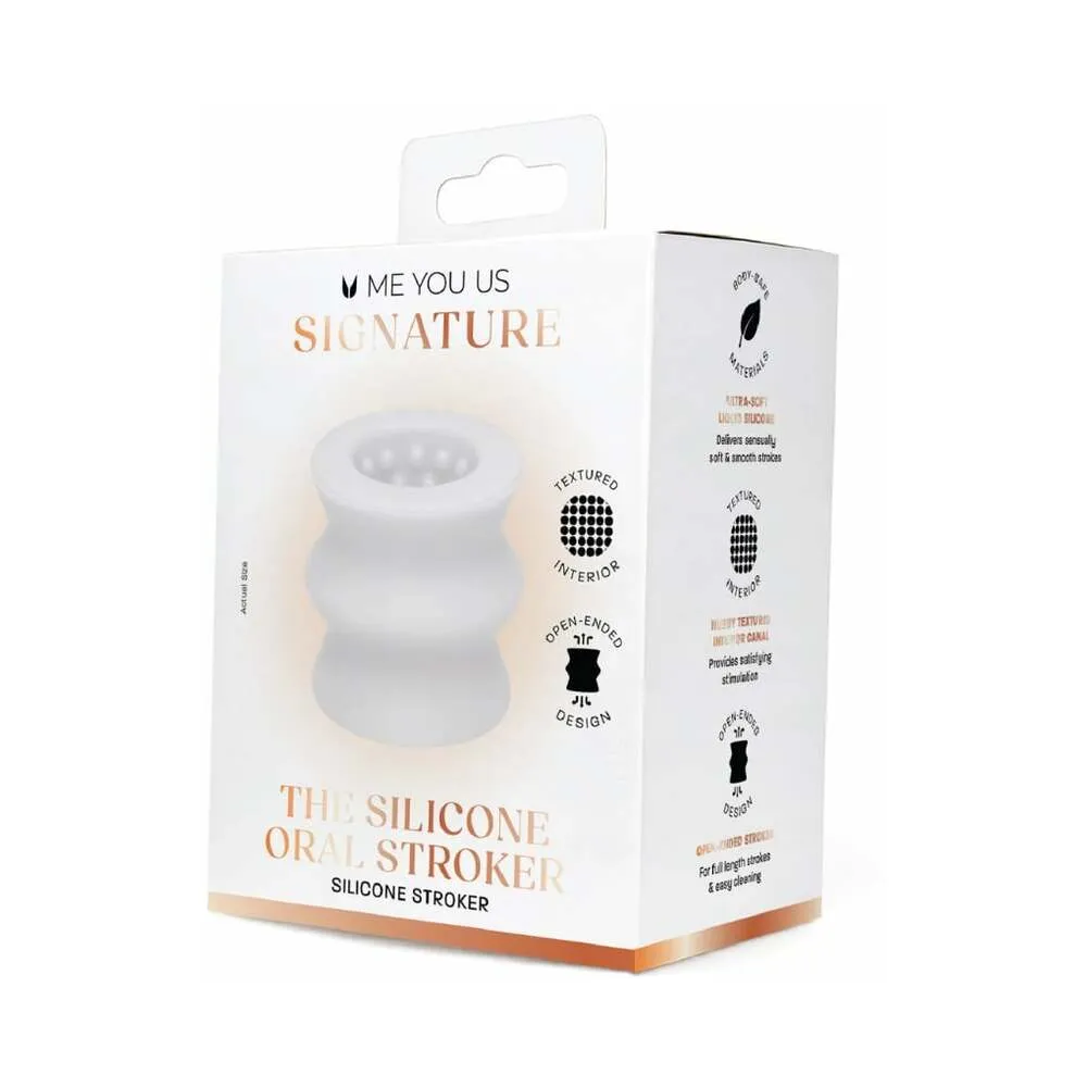 Me You Us Signature The Silicone Oral Stroker in Clear