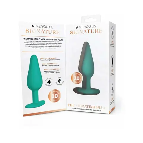 Me You Us Signature The Vibrating Plug in Teal