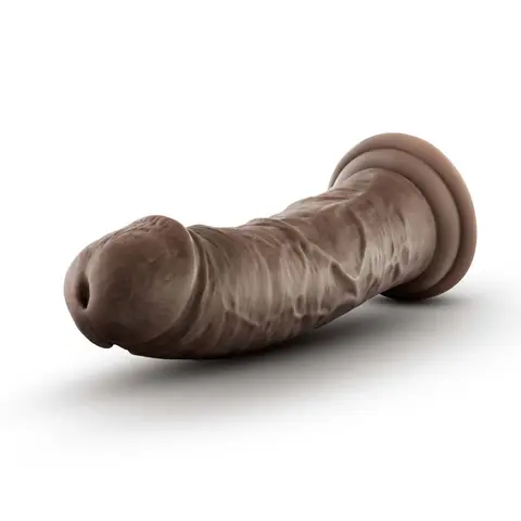 Dr. Skin Plus Thick 8 in. Triple Density Posable Dildo in Brown