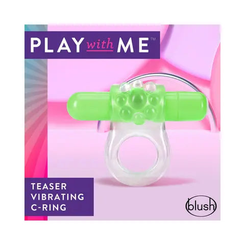 Play with Me Teaser Vibrating C-Ring in Green
