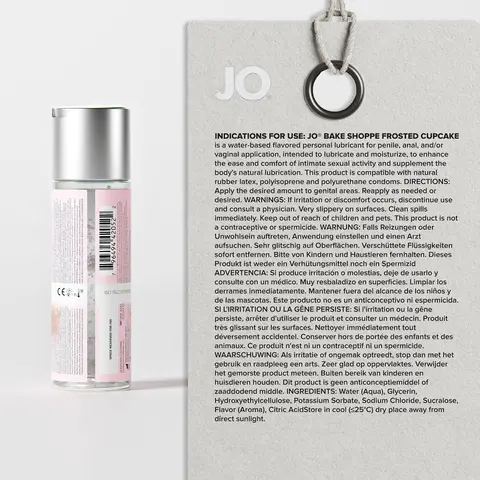 JO Bake Shoppe Frosted Cupcake Flavored Water-Based Lubricant 2 oz.