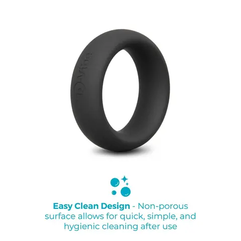 b-Vibe Snug Ring 40mm Snug Fit Silicone C-Ring in Black