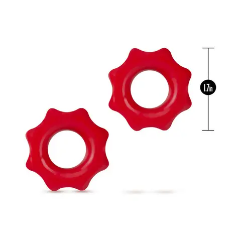 Stay Hard Nutz Cockring 2-Pack in Red