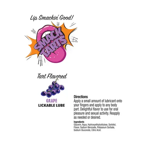 Smack Tarts Lickable Lube Sour Grape 2 oz.