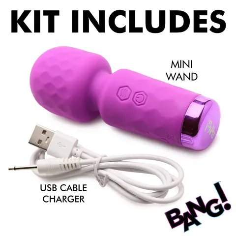 BANG! 10X Mini Silicone Wand in Purple