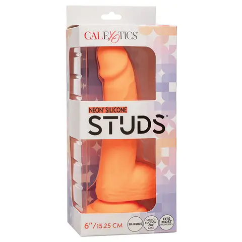 Neon Silicone Studs Orange 6 in.