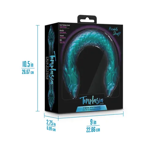 Temptasia Twin Python Double Headed Snake Dildo Dark Milennia
