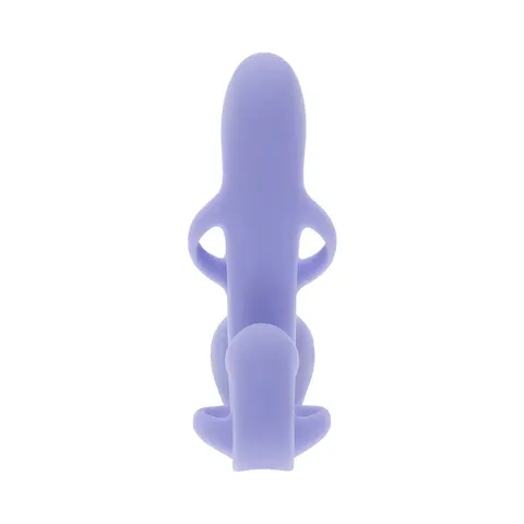 Playboy Fantasy Cage Rechargeable Vibrating Cock Cage Silicone Purple