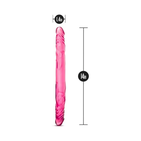B Yours 14 in. Double Dildo in Pink